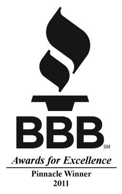 Better Business Bureau 2011 BBB Pinnacle Award Winner